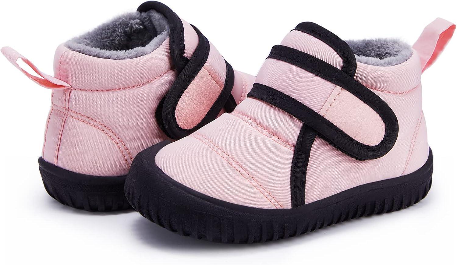 imageBMCiTYBM Toddler Baby Snow Boots Winter Shoes Boys Girls Cold Weather Baby Faux Fur Shoes2pink