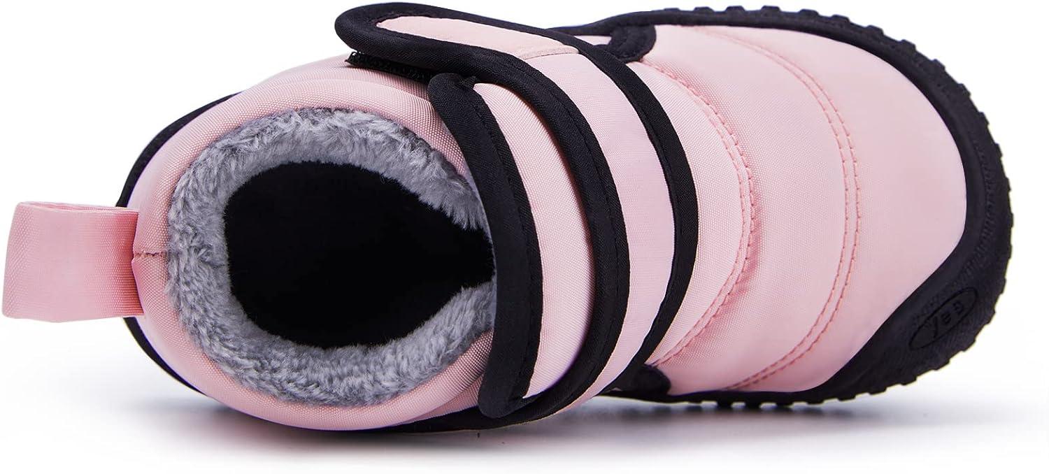 imageBMCiTYBM Toddler Baby Snow Boots Winter Shoes Boys Girls Cold Weather Baby Faux Fur Shoes2pink