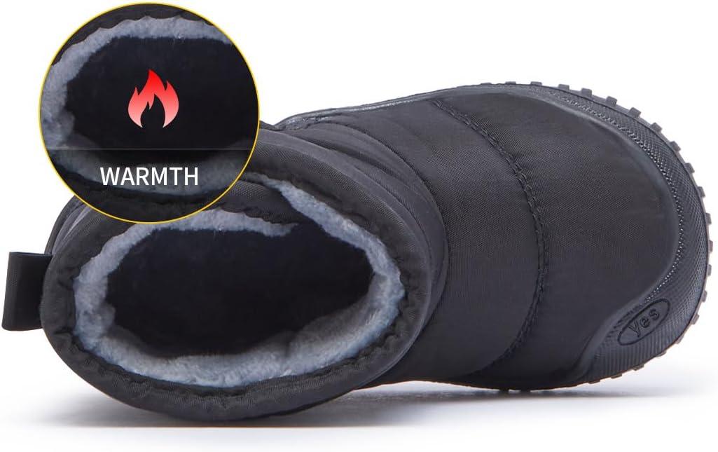 imageBMCiTYBM Toddler Baby Snow Boots Winter Shoes Boys Girls Cold Weather Baby Faux Fur Shoes81black