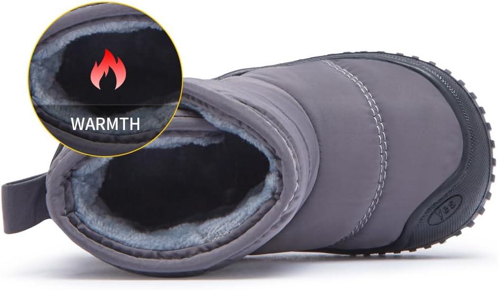 imageBMCiTYBM Toddler Baby Snow Boots Winter Shoes Boys Girls Cold Weather Baby Faux Fur Shoes81grey