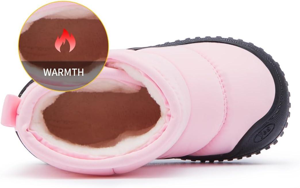 imageBMCiTYBM Toddler Baby Snow Boots Winter Shoes Boys Girls Cold Weather Baby Faux Fur Shoes81pink