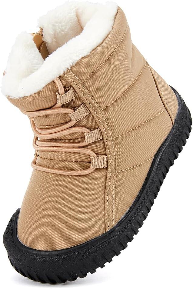 imageBMCiTYBM Toddler Baby Snow Boots Winter Shoes Boys Girls Cold Weather Baby Faux Fur ShoesKbrown