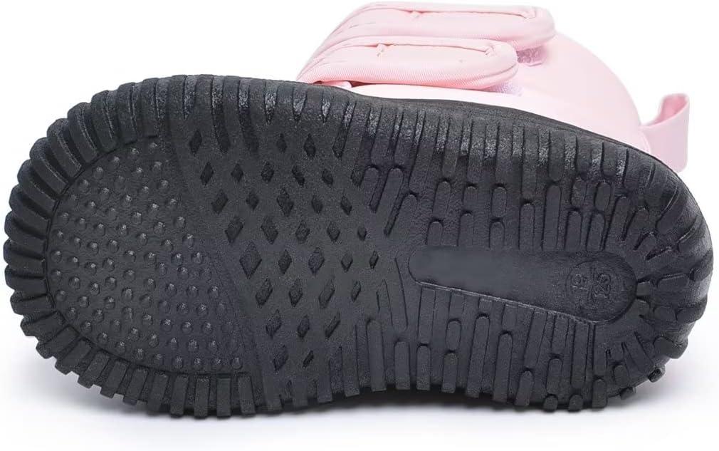 imageBMCiTYBM Toddler Baby Snow Boots Winter Shoes Boys Girls Cold Weather Baby Faux Fur ShoesTwo Strap Pink