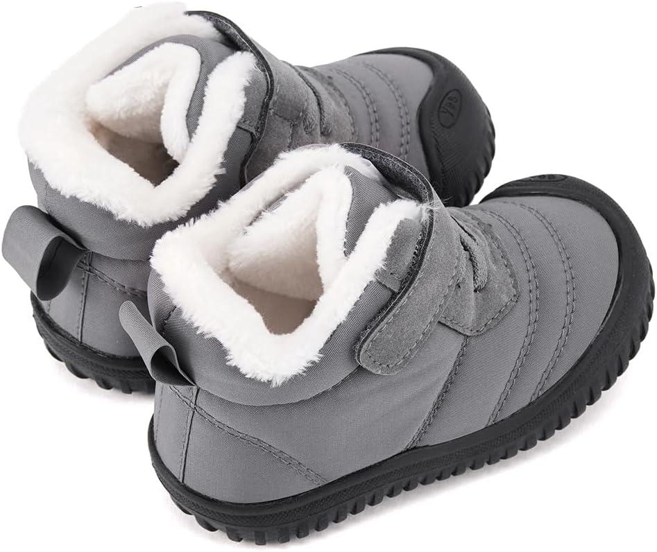 imageBMCiTYBM Toddler Baby Snow Boots Winter Shoes Boys Girls Cold Weather Baby Faux Fur ShoesYgrey