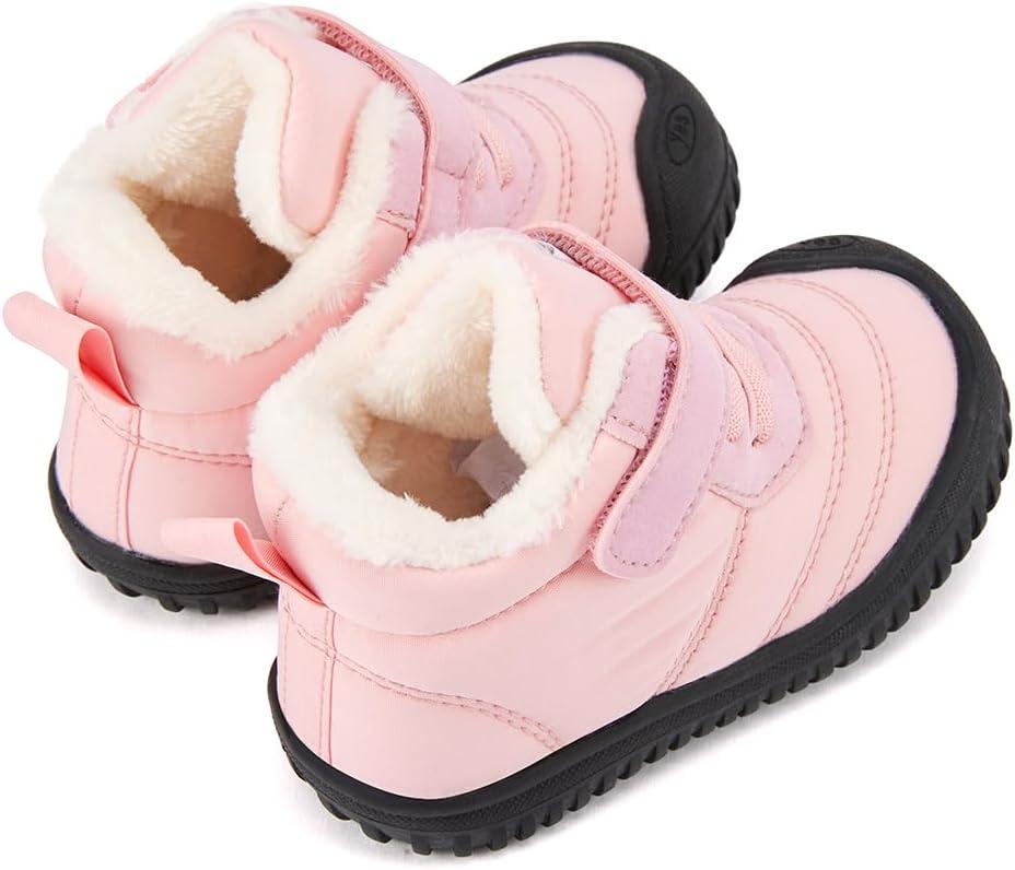 imageBMCiTYBM Toddler Baby Snow Boots Winter Shoes Boys Girls Cold Weather Baby Faux Fur ShoesYpink