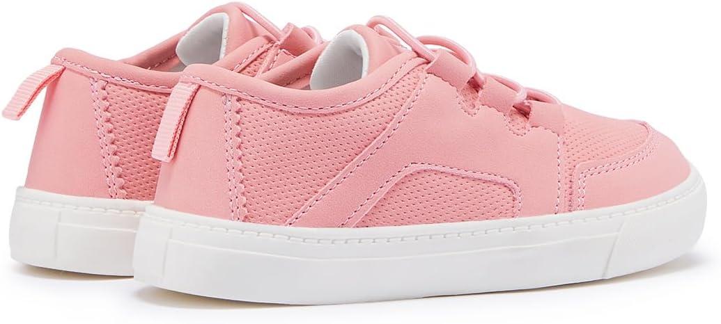 imageToddler Boys Girls Walking Shoes High Top Tennis Canvas SneakersInfantToddlerXpink