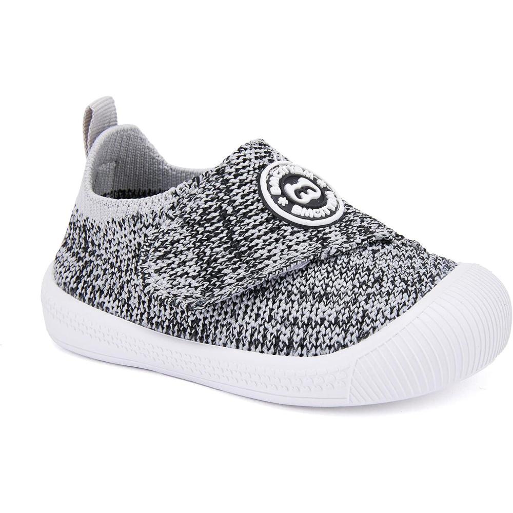 imageBMCiTYBM Baby Shoes Infant Boy Girl First Walker Shoes Toddler Walking Shoes Lightweight NonSlip Sneakers for 6 9 12 18 24 MonthsA2black Grey