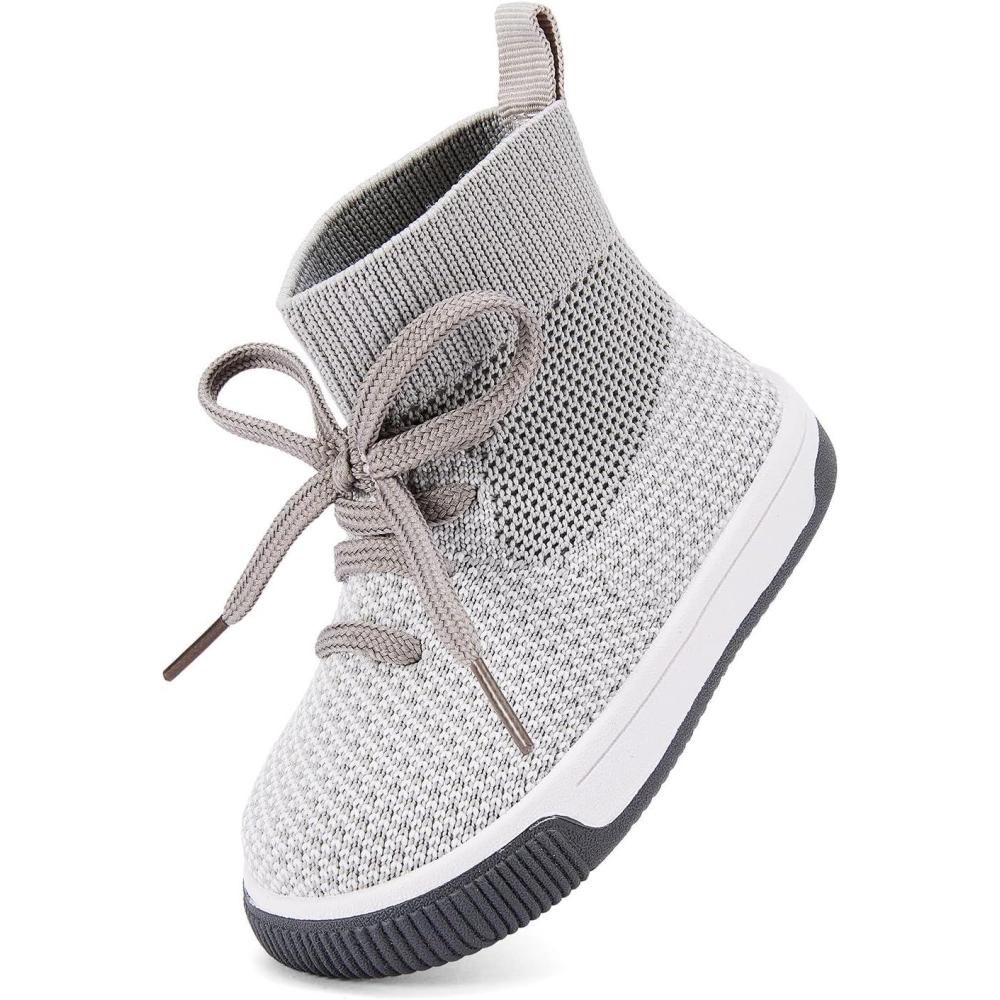 imageBMCiTYBM Baby Shoes Infant Boy Girl First Walker Shoes Toddler Walking Shoes Lightweight NonSlip Sneakers for 6 9 12 18 24 MonthsA4grey