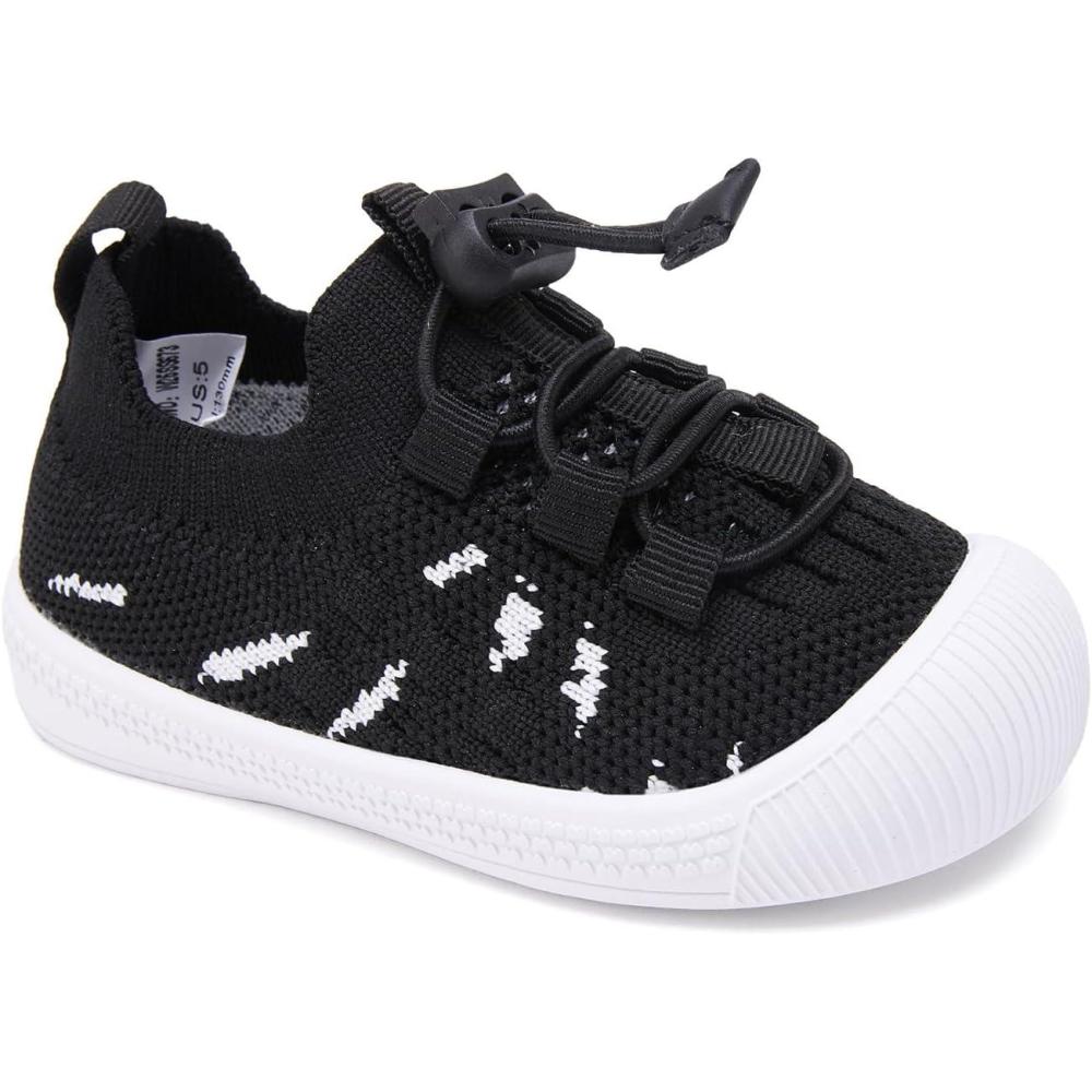 imageBMCiTYBM Baby Shoes Infant Boy Girl First Walker Shoes Toddler Walking Shoes Lightweight NonSlip Sneakers for 6 9 12 18 24 MonthsA6black
