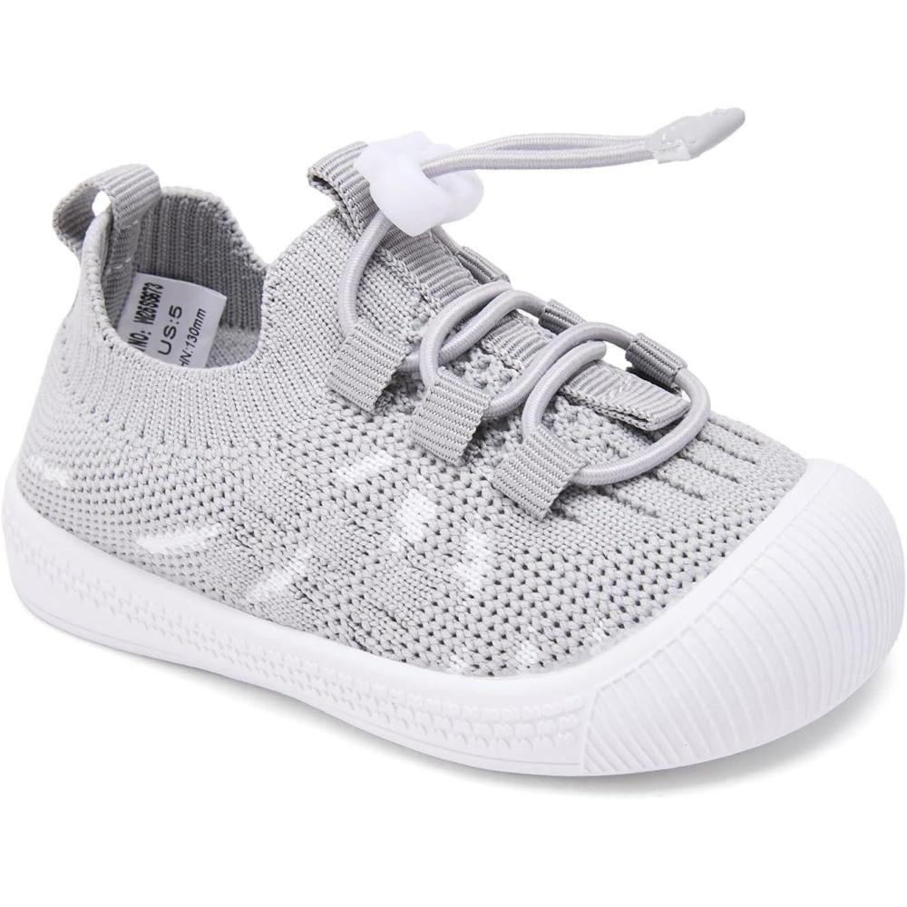 imageBMCiTYBM Baby Shoes Infant Boy Girl First Walker Shoes Toddler Walking Shoes Lightweight NonSlip Sneakers for 6 9 12 18 24 MonthsA6grey