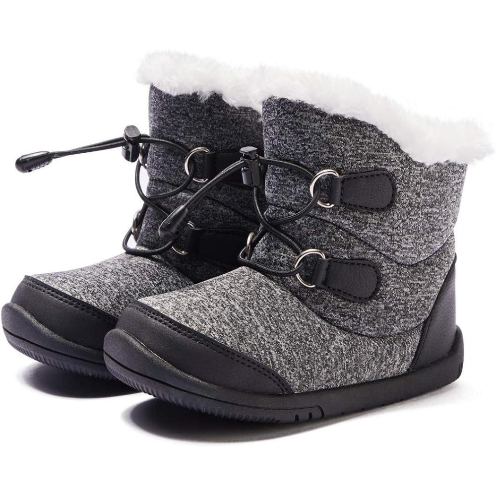 imageBMCiTYBM Toddler Baby Snow Boots Winter Shoes Boys Girls Cold Weather Baby Faux Fur Shoes1black