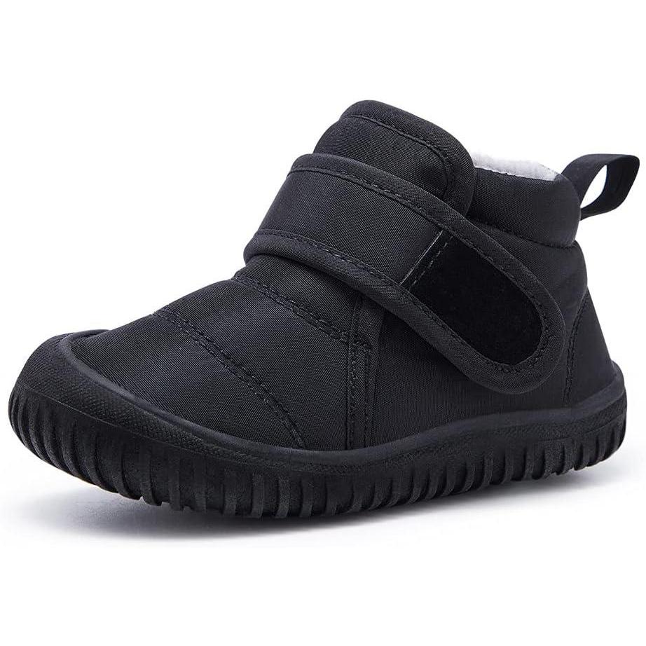 imageBMCiTYBM Toddler Baby Snow Boots Winter Shoes Boys Girls Cold Weather Baby Faux Fur Shoes2black