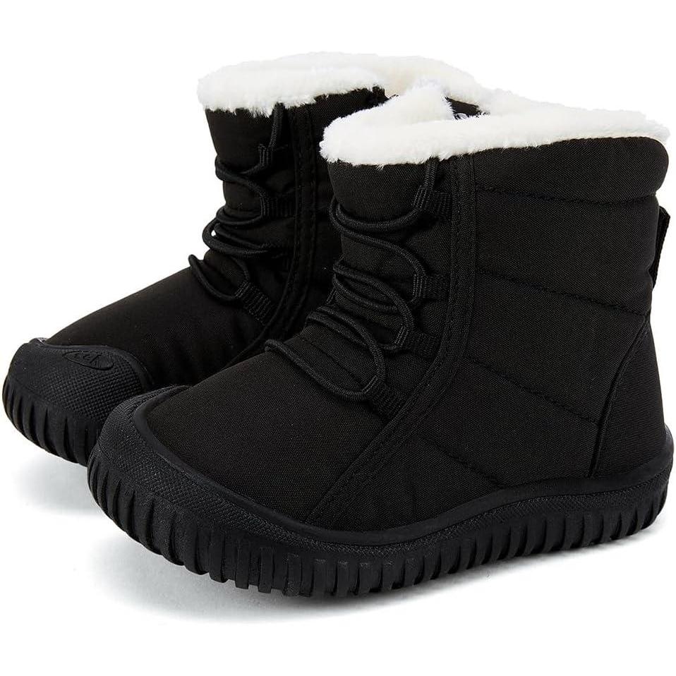imageBMCiTYBM Toddler Baby Snow Boots Winter Shoes Boys Girls Cold Weather Baby Faux Fur ShoesKblack
