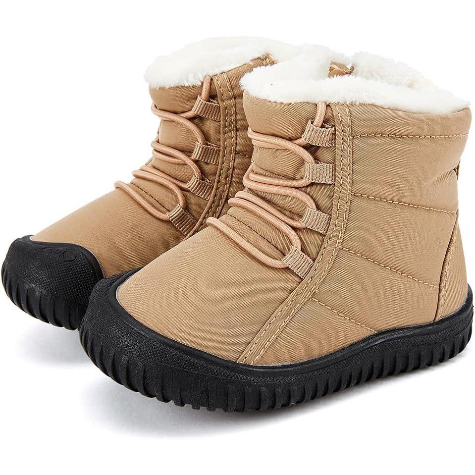imageBMCiTYBM Toddler Baby Snow Boots Winter Shoes Boys Girls Cold Weather Baby Faux Fur ShoesKbrown