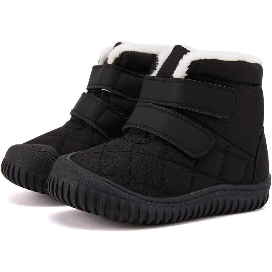 imageBMCiTYBM Toddler Baby Snow Boots Winter Shoes Boys Girls Cold Weather Baby Faux Fur ShoesZip Black
