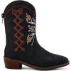 imageBMCiTYBM Toddler Little Girls Cowboy Cowgirl Boots Kids Pointed Toe Western Boots Mid Calf Side Zipper Riding Shoes for All Seasons ToddlerLittle KidBblack