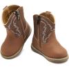imageBMCiTYBM Baby Cowboy Cowgirl Boots Infant Western Boots Toddler Boys Girls Round Toe Riding Mid Calf Boots All Seasons for 6 9 12 18 24 MonthsA1brown