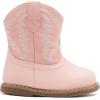 imageBMCiTYBM Baby Cowboy Cowgirl Boots Infant Western Boots Toddler Boys Girls Round Toe Riding Mid Calf Boots All Seasons for 6 9 12 18 24 MonthsA1pink