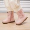 imageBMCiTYBM Baby Cowboy Cowgirl Boots Infant Western Boots Toddler Boys Girls Round Toe Riding Mid Calf Boots All Seasons for 6 9 12 18 24 MonthsA1pink