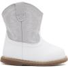 imageBMCiTYBM Baby Cowboy Cowgirl Boots Infant Western Boots Toddler Boys Girls Round Toe Riding Mid Calf Boots All Seasons for 6 9 12 18 24 MonthsA1white Grey