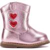 imageBMCiTYBM Baby Cowboy Cowgirl Boots Infant Western Boots Toddler Boys Girls Round Toe Riding Mid Calf Boots All Seasons for 6 9 12 18 24 MonthsBpink