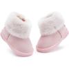 imageBMCiTYBM Girls Boys Snow Boots Warm Winter Fur Lined Baby Shoes InfantToddlerLittle Kid2pink