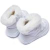 imageBMCiTYBM Girls Boys Snow Boots Warm Winter Fur Lined Baby Shoes InfantToddlerLittle Kid3white