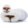 imageBMCiTYBM Girls Boys Snow Boots Warm Winter Fur Lined Baby Shoes InfantToddlerLittle Kid3white