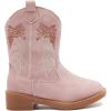 imageBMCiTYBM Toddler Cowgirl Cowboy Boots Boys Girls Square Toe Western Boots Mid Calf Side Zipper Riding Shoes for All SeasonsApurple