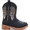 imageBMCiTYBM Toddler Cowgirl Cowboy Boots Boys Girls Square Toe Western Boots Mid Calf Side Zipper Riding Shoes for All SeasonsBblack