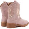 imageBMCiTYBM Toddler Cowgirl Cowboy Boots Boys Girls Square Toe Western Boots Mid Calf Side Zipper Riding Shoes for All SeasonsBpurple