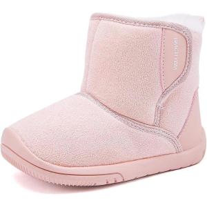 imageBMCiTYBM Girls Boys Snow Boots Warm Winter Fur Lined Baby Shoes InfantToddlerLittle Kid1light Pink