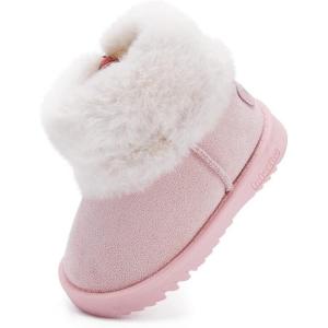 imageBMCiTYBM Girls Boys Snow Boots Warm Winter Fur Lined Baby Shoes InfantToddlerLittle Kid2pink
