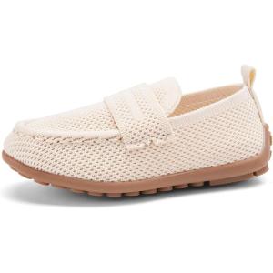 imageBMCiTYBM Toddler Boys Girls Loafers Comfortable Dressy Casual Knit Flats Lightweight Breathable Slip On Walking ShoesCamel
