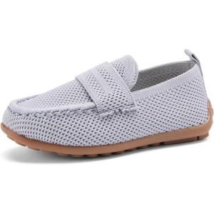 imageBMCiTYBM Toddler Boys Girls Loafers Comfortable Dressy Casual Knit Flats Lightweight Breathable Slip On Walking ShoesGrey