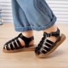 imageBMCiTYBM Baby Boy Girl Closed Toe Sandals Infant Summer First Walking Shoes NonSlip Fisherman Sandals 6 9 12 18 24 MonthsAblack