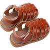 imageBMCiTYBM Baby Boy Girl Closed Toe Sandals Infant Summer First Walking Shoes NonSlip Fisherman Sandals 6 9 12 18 24 MonthsAbrown