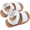 imageBMCiTYBM Baby Boy Girl Closed Toe Sandals Infant Summer First Walking Shoes NonSlip Fisherman Sandals 6 9 12 18 24 MonthsBwhite