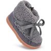 imageBMCiTYBM Baby Snow Boots Boys Girls Winter Warm Shoes Lightweight Outdoor Shoes for Infant Toddler 6 9 12 18 24 MonthsCgrey