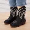 imageBMCiTYBM Girls Cowgirl Boots UnisexChild Mid Calf Toddler Cowboy Boots Little Kids Western Boots Round Toe All Seasons ShoesAllblack