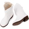 imageBMCiTYBM Girls Cowgirl Boots UnisexChild Mid Calf Toddler Cowboy Boots Little Kids Western Boots Round Toe All Seasons ShoesAllwhite