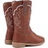 imageBMCiTYBM Toddler Girl Boy Cowboy Cowgirl Boots Little Kids Square Toe Western Boots Mid Calf Side Zipper Riding Shoes for All SeasonsAbrown
