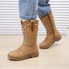 imageBMCiTYBM Toddler Girl Boy Cowboy Cowgirl Boots Little Kids Square Toe Western Boots Mid Calf Side Zipper Riding Shoes for All SeasonsAcamel