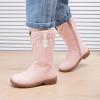 imageBMCiTYBM Toddler Girl Boy Cowboy Cowgirl Boots Little Kids Square Toe Western Boots Mid Calf Side Zipper Riding Shoes for All SeasonsApink