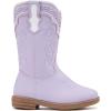 imageBMCiTYBM Toddler Girl Boy Cowboy Cowgirl Boots Little Kids Square Toe Western Boots Mid Calf Side Zipper Riding Shoes for All SeasonsApurple
