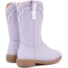 imageBMCiTYBM Toddler Girl Boy Cowboy Cowgirl Boots Little Kids Square Toe Western Boots Mid Calf Side Zipper Riding Shoes for All SeasonsApurple