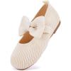 imageBMCiTYBM Toddler Girls Dress Walking Shoes Knitting Mary Jane Flats Ballet PartyCamel