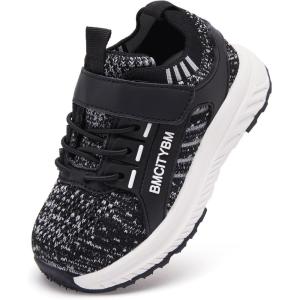imageBMCiTYBM Toddler Shoes Boys Girls Walking Running Sneakers Lightweight Non Slip Tennis Sport Athletic ShoesA2black