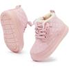 imageBMCiTYBM Baby Boy Girl Snow Boots Waterproof Winter Warm Booties Nonslip Lightweight Outdoor Shoes for First Walkers 6 9 12 18 24 MonthsInfantToddlerBpink