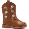 imageBMCiTYBM Toddler Girls Cowgirl Boots Little Kids Mid Calf Western Flower Cowboy Pointed Toe Riding Shoes All Season1brown